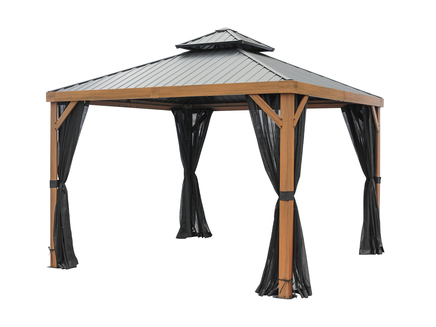 Gazebo Penguin Yosemite - 10 X 10 Ft. Metal Roof Wood Pattern