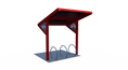 Load image into Gallery viewer, All-Steel Bike Shelter with Bike Racks 10.5' x 10' | Outdoor Site Furniture for Parks and Recreation Areas | BRS-0001
