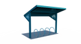 Load image into Gallery viewer, BRS-0002 All-Steel Bike Shelter — 10.5' × 15' with Integrated Bike Racks | Superior Recreational Products