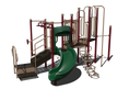 Load image into Gallery viewer, Forest Playground Structure with Curved Slide and Overhead Ladder | Outdoor Play Structure for Ages 5 to 12 | CW-0016-2