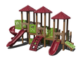 Load image into Gallery viewer, Playground Structure with Spiral Slide, Straight Slide, and Climbing Wall | Outdoor Play Structure for Ages 5 to 12 | GFP-30082-1