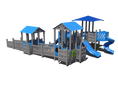 Load image into Gallery viewer, Playground Structure with Spiral Slide, Straight Slide, and Shaded Pavilion | Outdoor Play Structure for Ages 2 to 12 | GFP-30199