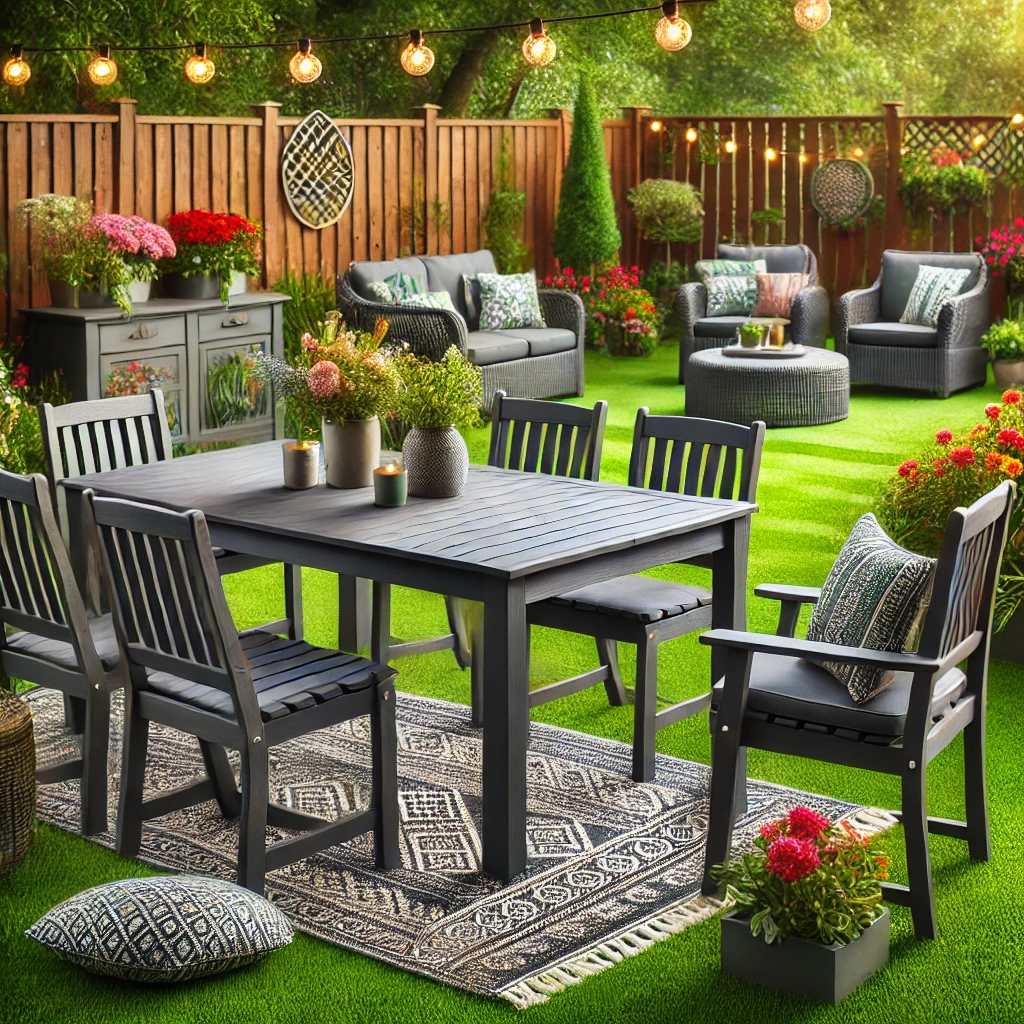 Dark Grey Dining Table