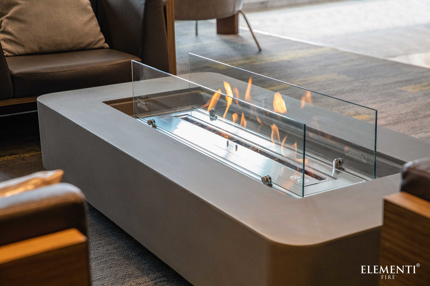 Sydney Concrete Ethanol Fire Table Space Gray