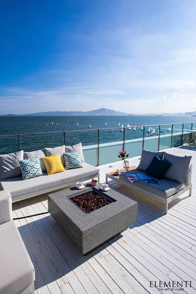 Manhattan Fire Table - Light Grey