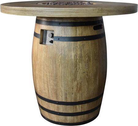 Elementi Lafite Barrel Fire Table in Liquid OFG225RWLP Outdoor Surplus USA