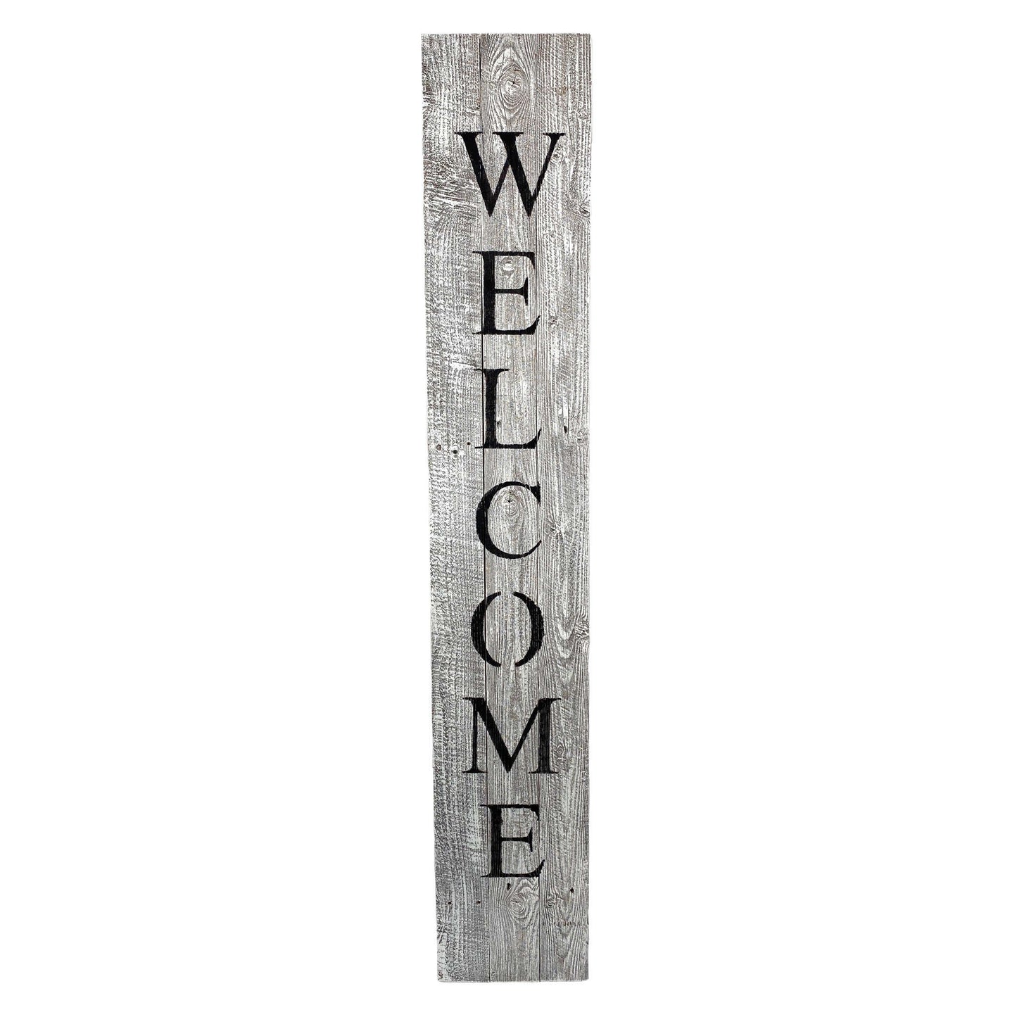 Homeroots Rustic White Wash Front Porch Welcome Sign