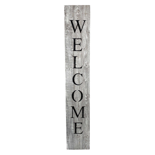 Homeroots Rustic White Wash Front Porch Welcome Sign