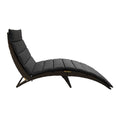 Load image into Gallery viewer, 65" Faux Wicker And Dark Grey Cushions Chaise Lounge
