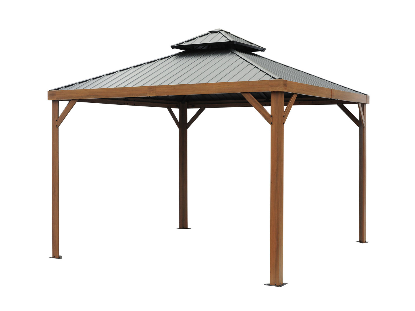 Gazebo Penguin Yosemite - 10 X 10 Ft. Metal Roof Wood Pattern