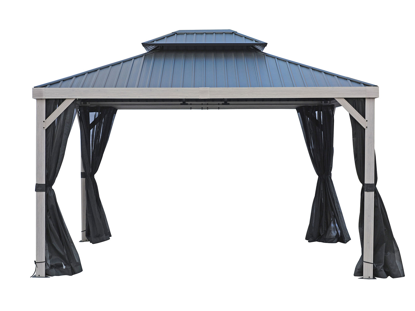 Gazebo Penguin Yosemite - 10 X 12 Ft. Light Grey Wood Finish