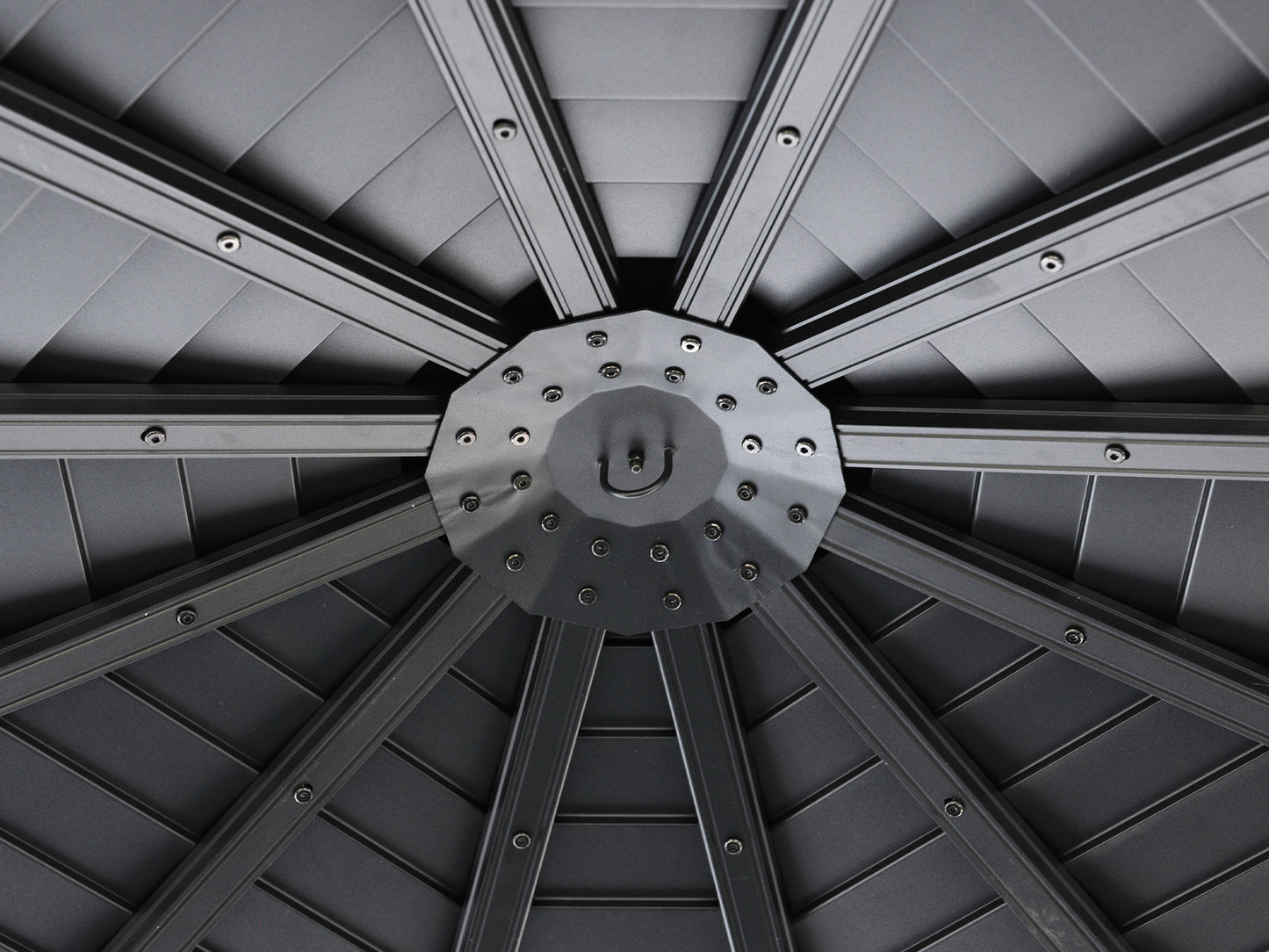 Gazebo Penguin Florence Solarium with Metal Roof 12 Ft. x 12 Ft. Black