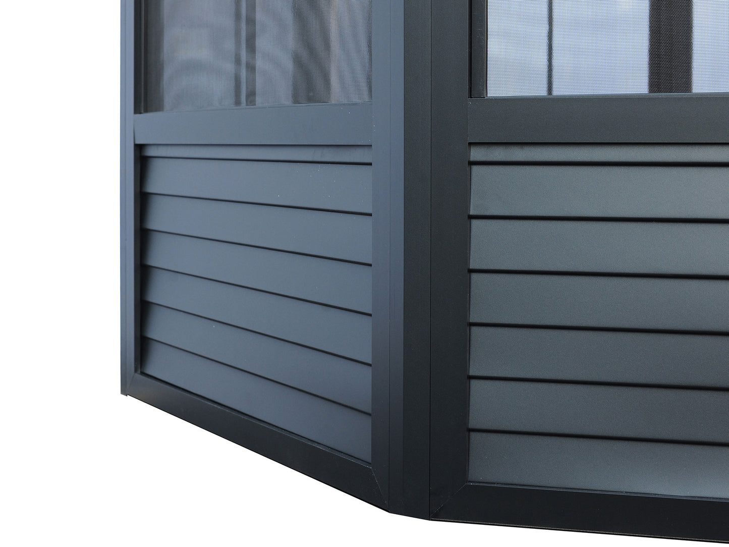 Gazebo Penguin Florence Solarium with Metal Roof 12 Ft. x 15 Ft. Black