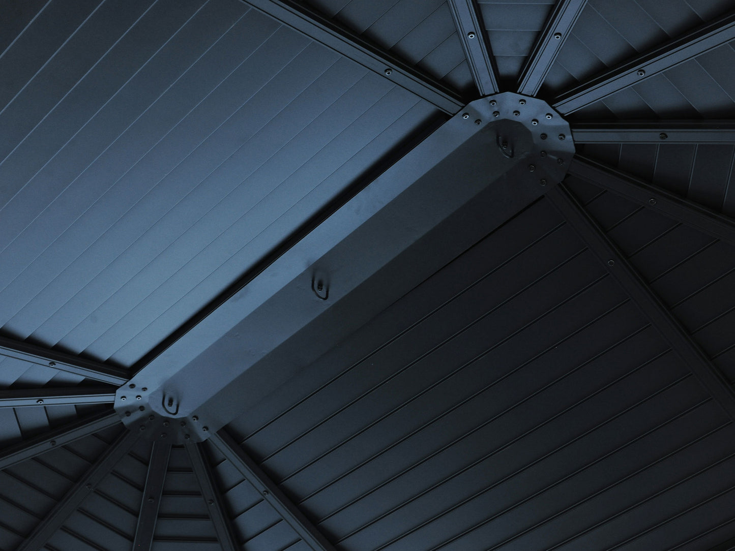 Gazebo Penguin Florence Solarium with Metal Roof 12 Ft. x 15 Ft. Black