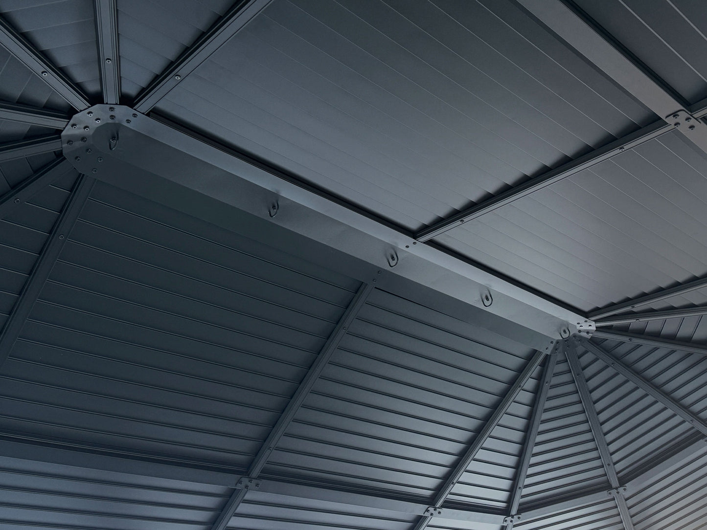 Gazebo Penguin Florence Solarium with Metal Roof 12 Ft. x 18 Ft. Black