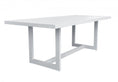 Load image into Gallery viewer, 83" White Metal Outdoor Dining Table
