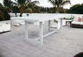 Load image into Gallery viewer, 83" White Metal Outdoor Dining Table
