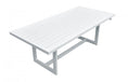 Load image into Gallery viewer, 83" White Metal Outdoor Dining Table
