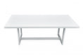 Load image into Gallery viewer, 83" White Metal Outdoor Dining Table
