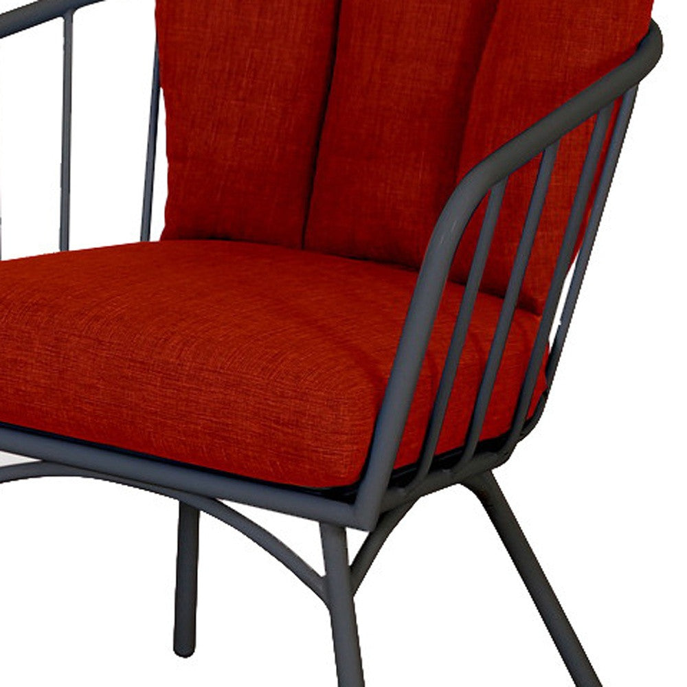 Homeroots Rimini 3pc Bistro Conversation Set With Shell-Back Cushions