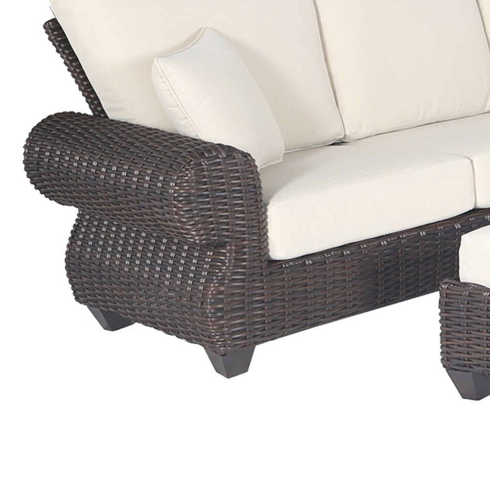 Homeroots Mill Valley Cushioned Sectional & Ottoman Set With Accent Pillows