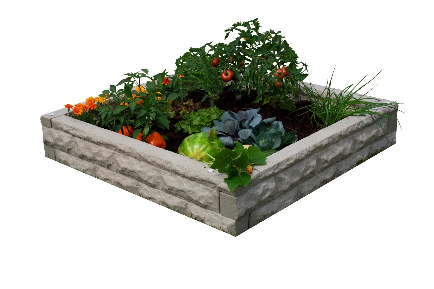 Garden Wizard Raised Bed Garden in sand – 4x4 self-watering raised bed