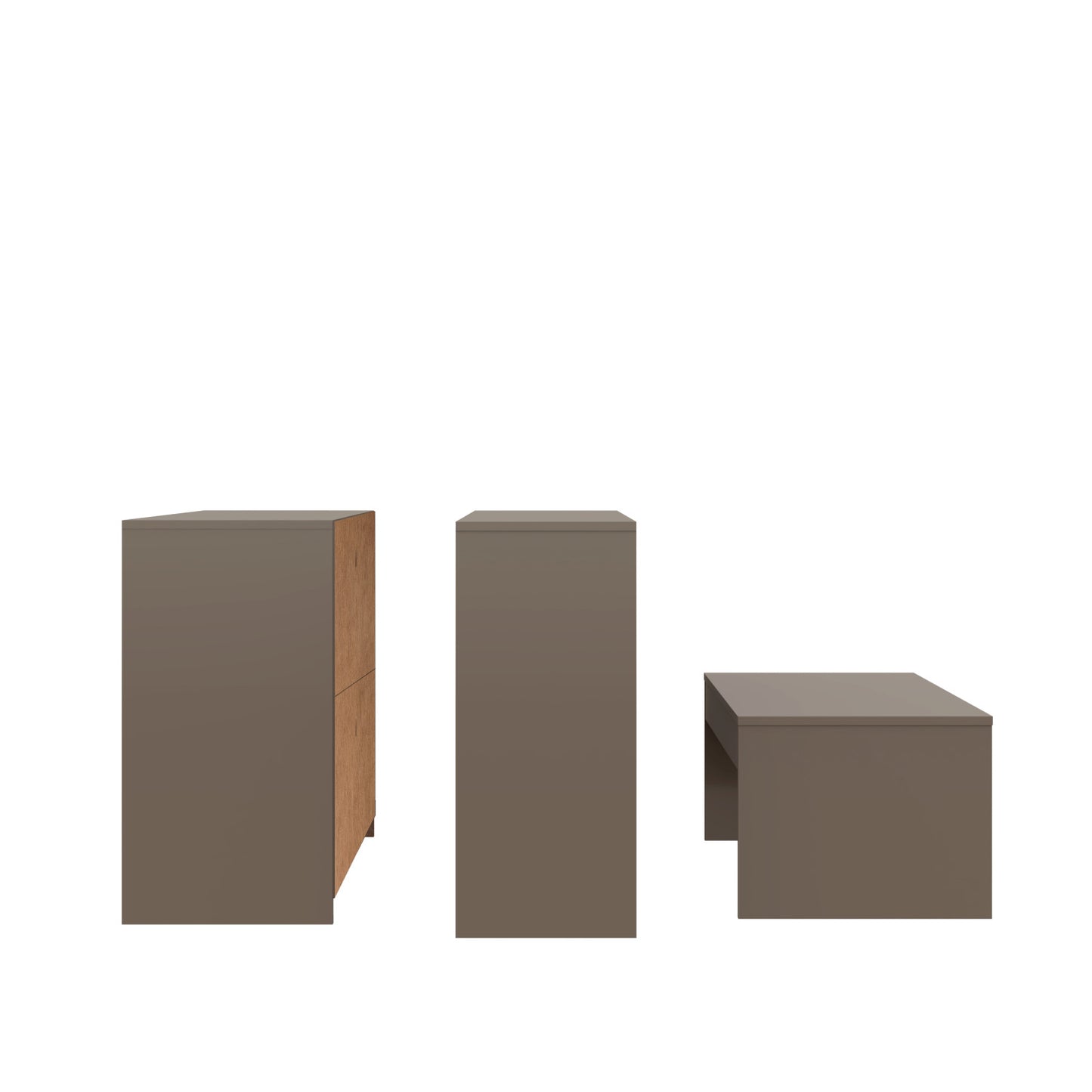 Homeroots 39" Light Gray Solid Console Table