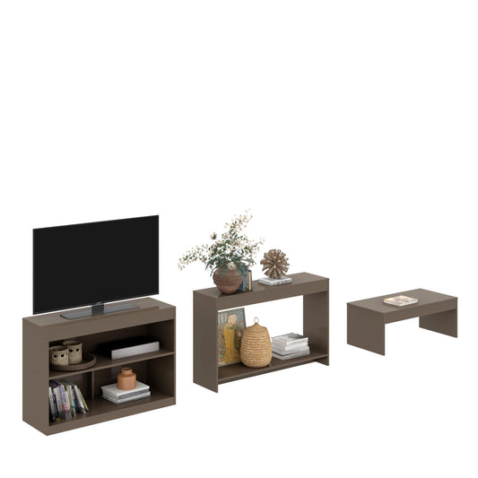 Homeroots 39" Light Gray Solid Console Table