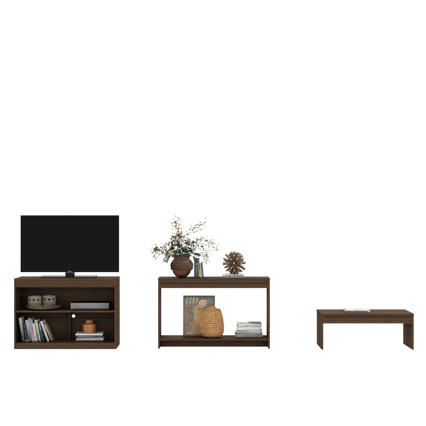 Homeroots 39" Cinnamon Solid Console Table