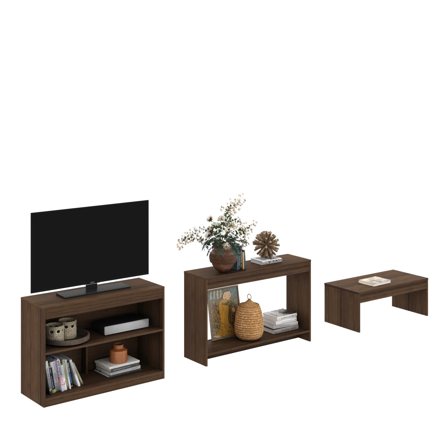 Homeroots 39" Cinnamon Solid Console Table