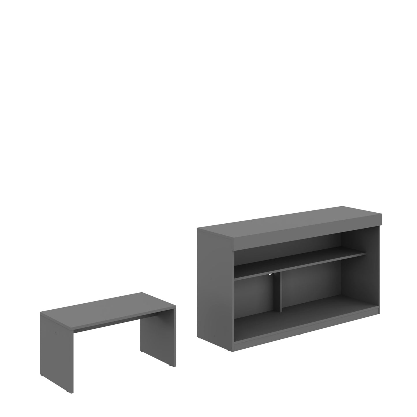 Homeroots 51" Graphite Solid Console Table