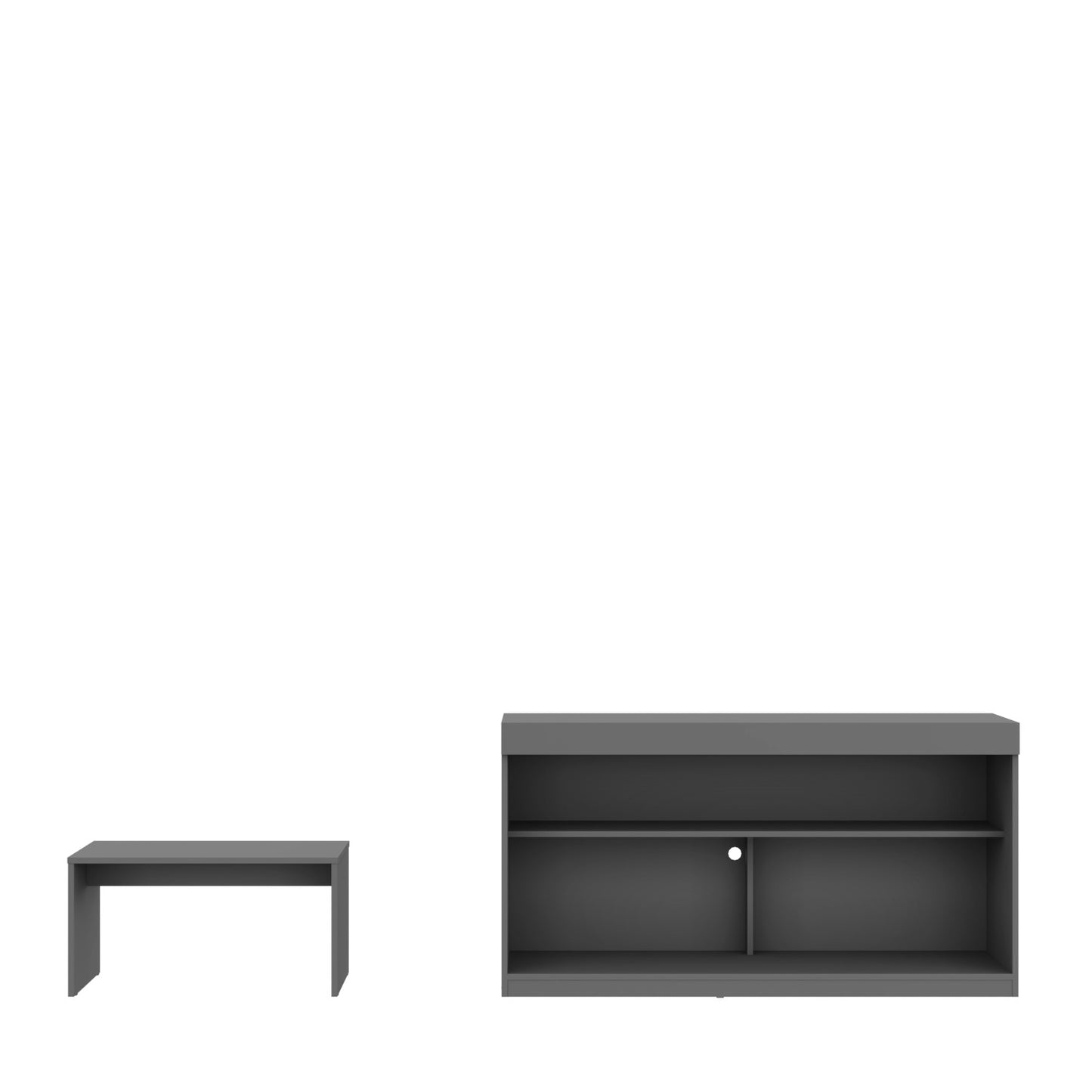Homeroots 51" Graphite Solid Console Table