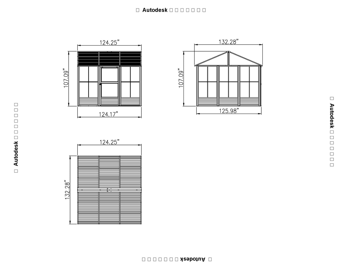 Gazebo Penguin Myrdal Solarium 11x10 Metal Roof in Black