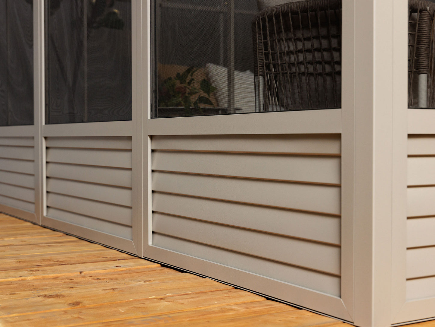 Gazebo Penguin Myrdal Solarium 11x14 Polycarbonate Roof in Beige