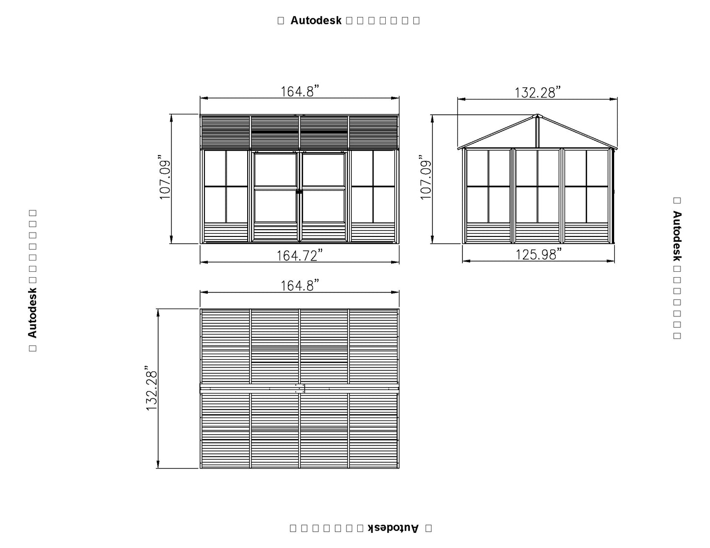 Myrdal Solarium 11x14 Metal Roof in Black