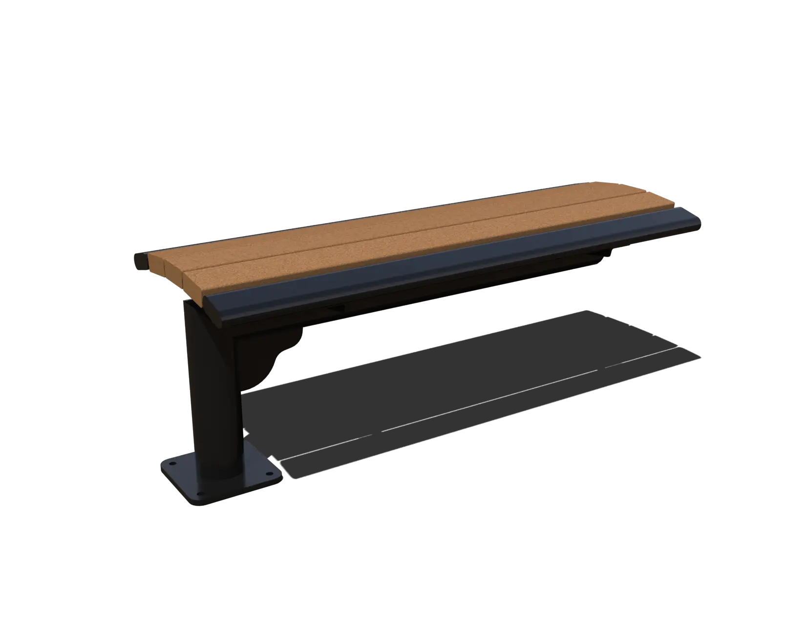 Arches Steel Cantilever Bench 6' | Outdoor Site Furniture for Parks and Recreation Areas
