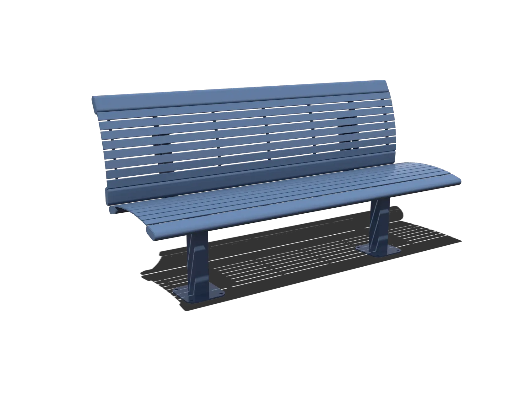 Arches Steel Bench with Back 6' | Outdoor Site Furniture for Parks and Recreation Areas | B6WBARS-ST