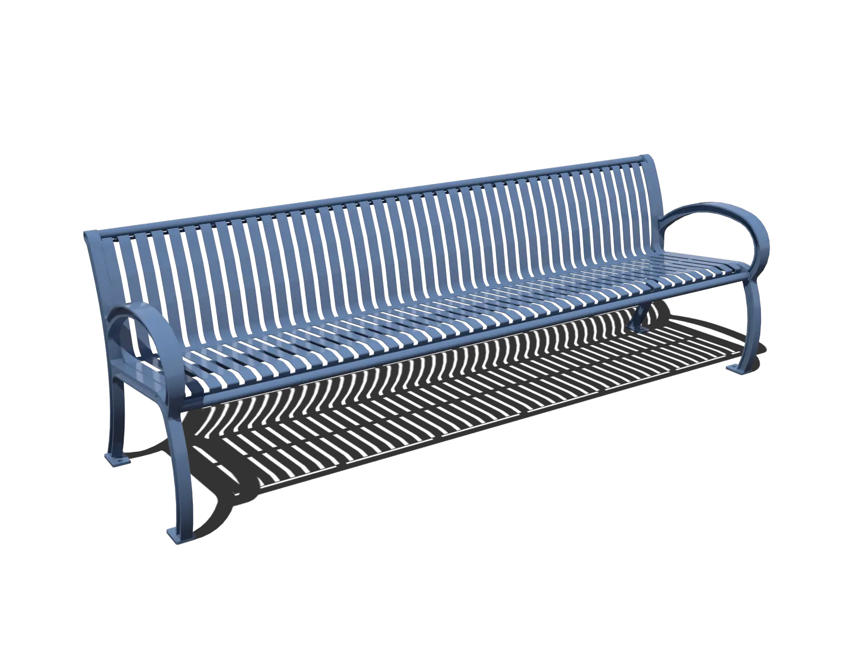 Rainier Bench with Back | Outdoor Site Furniture for Parks and Recreation Areas
