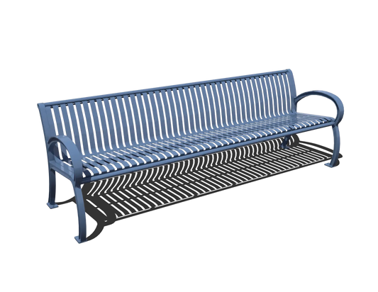 Rainier Bench with Back | Outdoor Site Furniture for Parks and Recreation Areas | B6WBRN