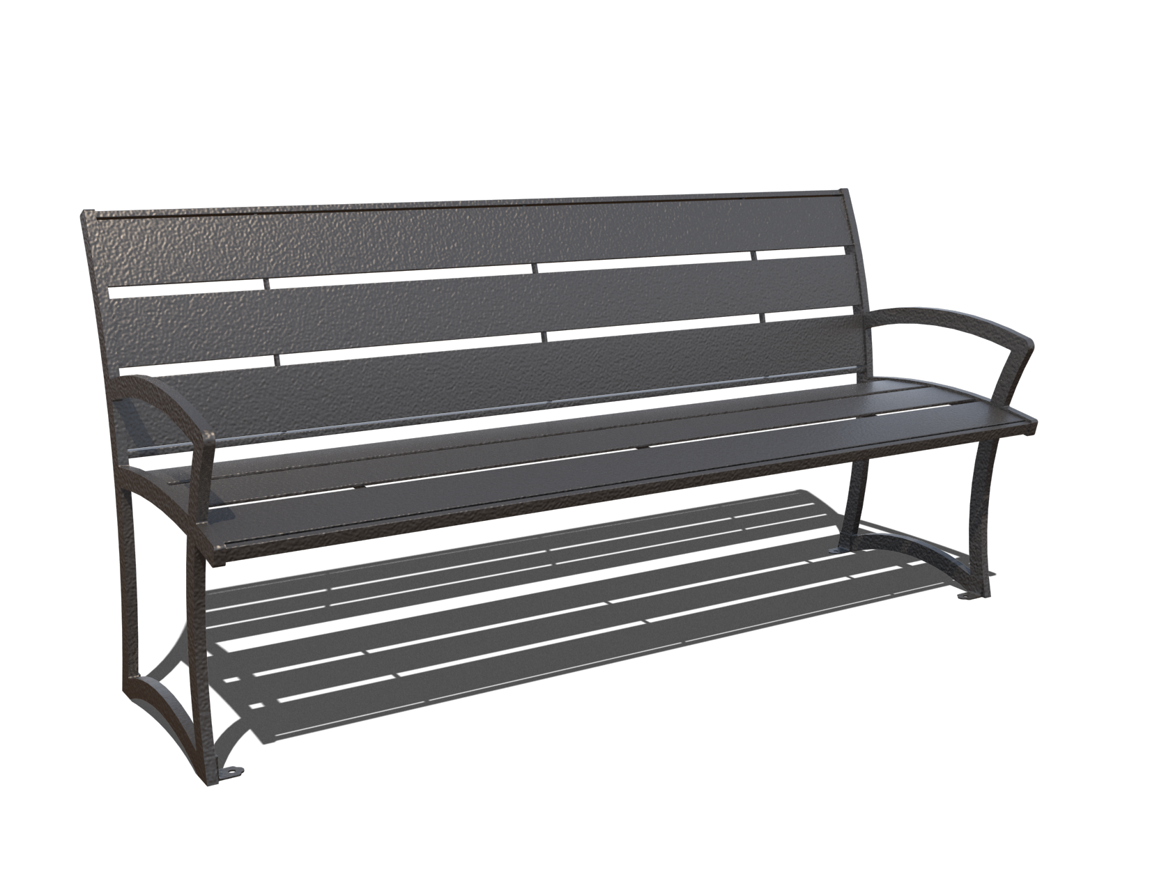 B6WBBY-ST Bryce Steel Bench with Back