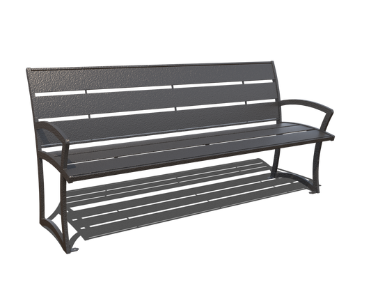 B6WBBY-ST Bryce Steel Bench with Back