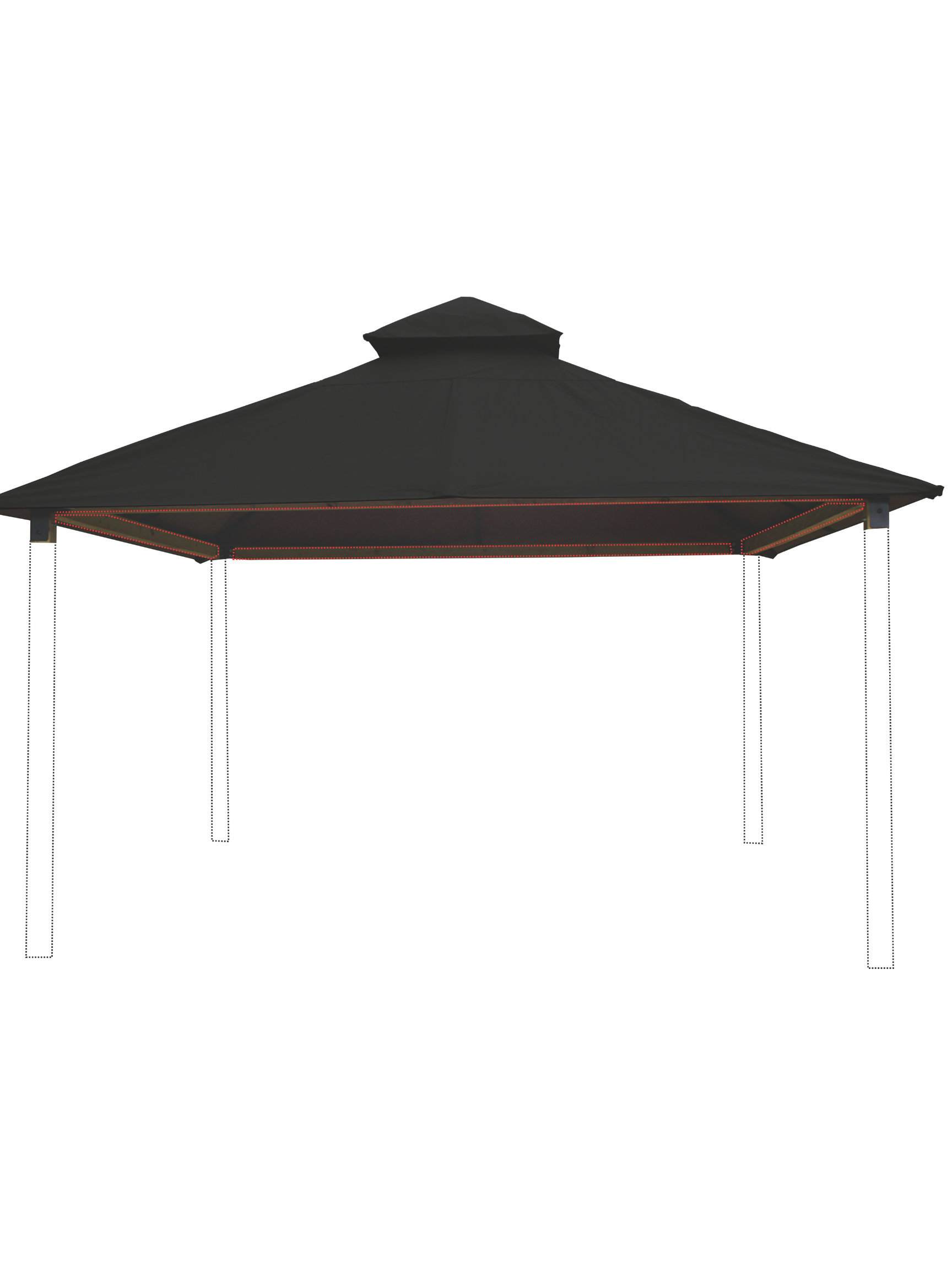 Acaia Modern Black Gazebo