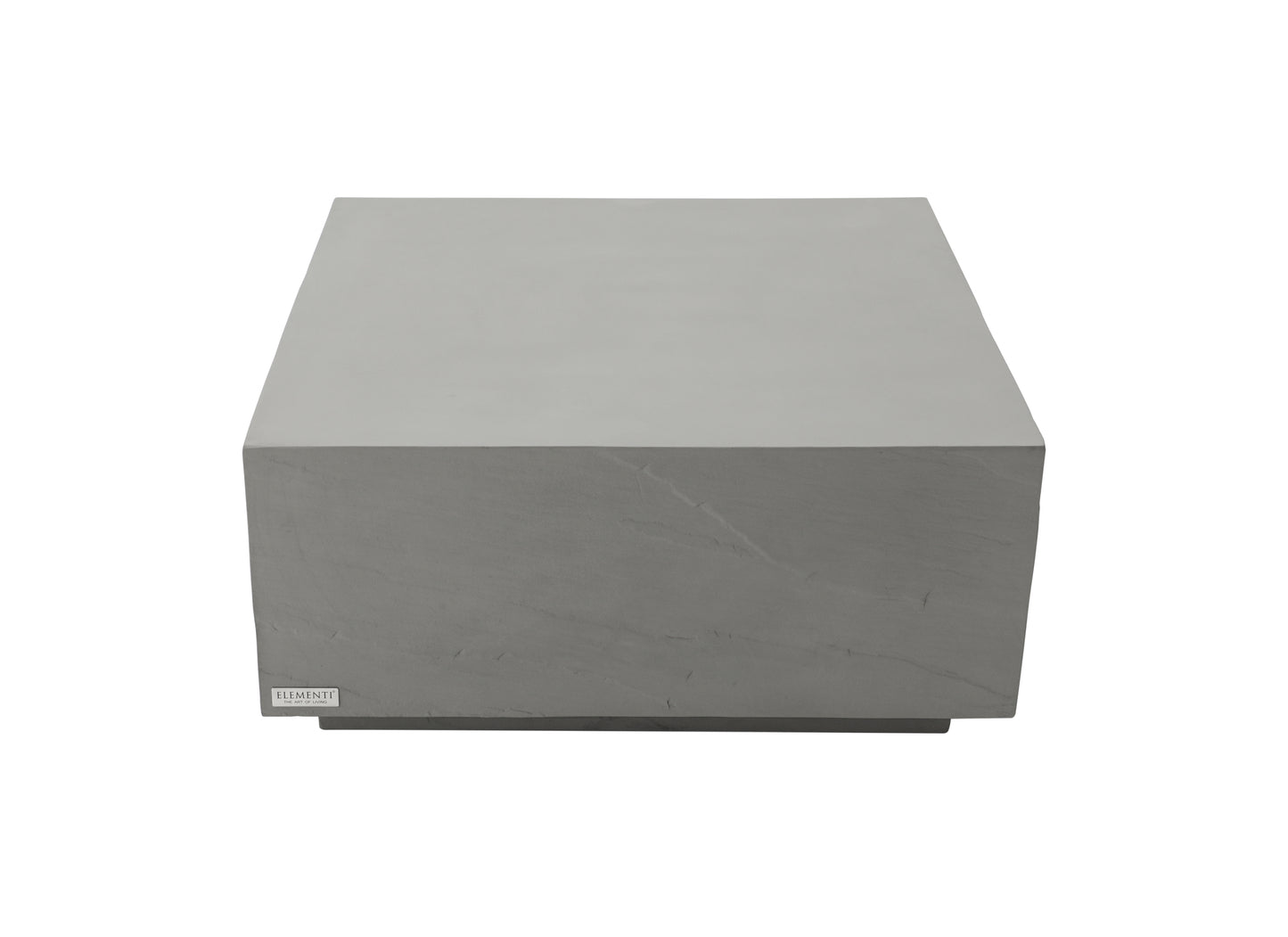 Colorado 33.9" Square Concrete Coffee Table Medium- SLATE BLACK By Elementi Home