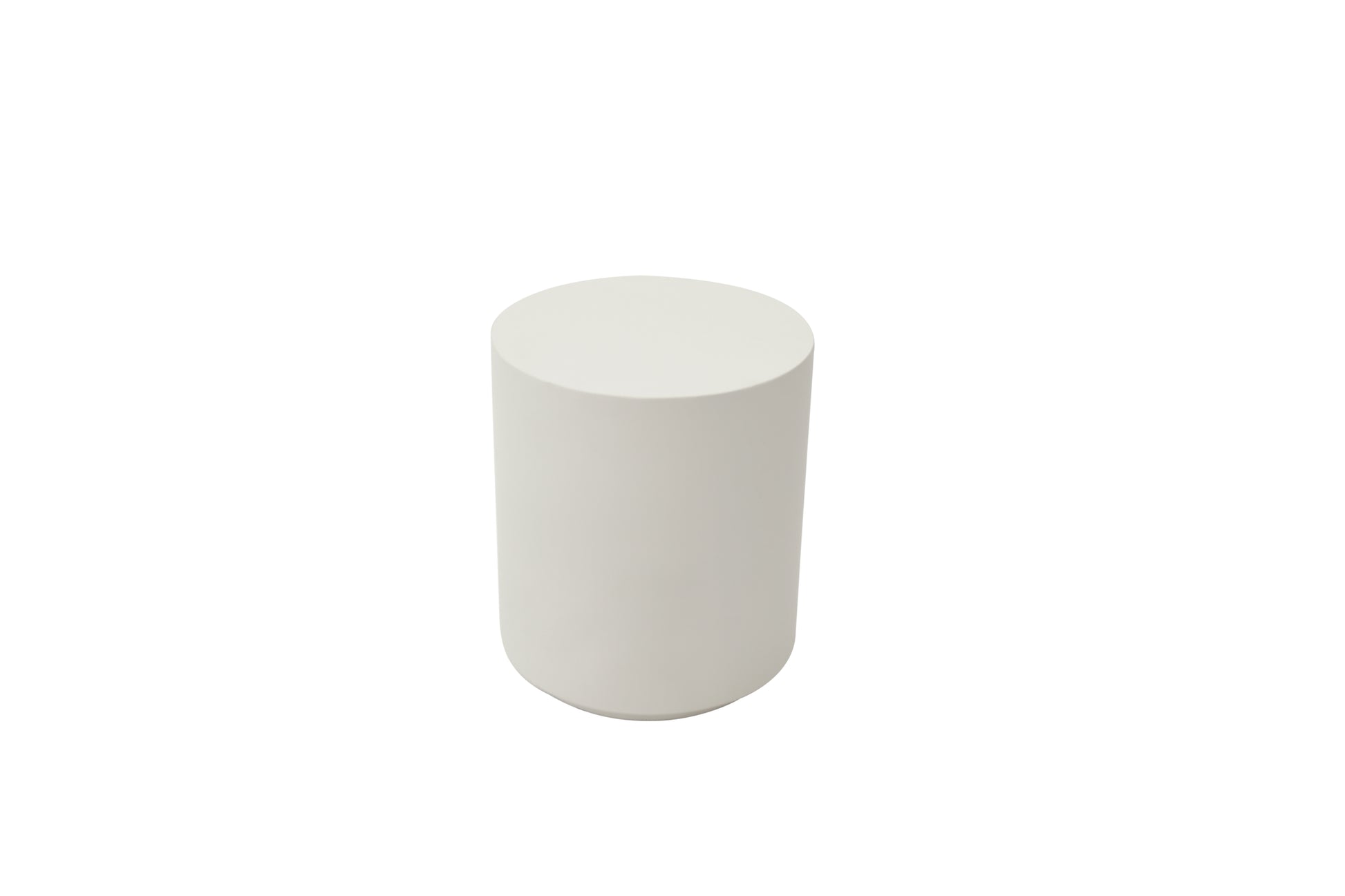 ELEMENTI Home Rome Column Side Table in matte white concrete with cylindrical design for modern interiors