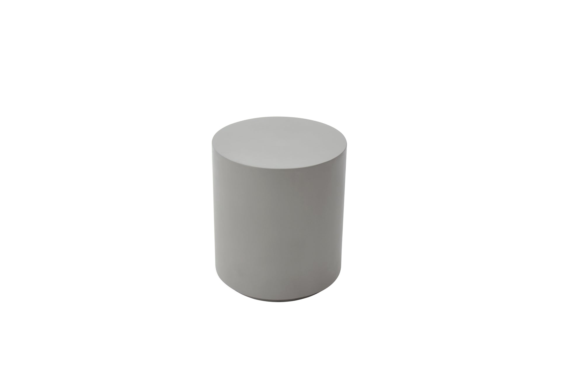 ELEMENTI Home Rome Column Side Table in matte white concrete with cylindrical design for modern interiors
