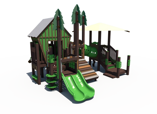 R-Town® Cottages Playground Structure | Outdoor Play Structure for Ages 2 to 5 | FXR-COT-205-0169