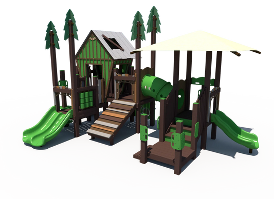 R-Town® Cottages Playground Structure | Outdoor Play Structure for Ages 2 to 5 | FXR-COT-205-0169