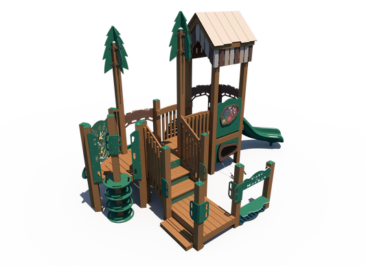 Commercial Outdoor Woodland Wonders Playground | Nature Themed Play Structure for Ages 2 to 5 | FXR-NAT-205-0224