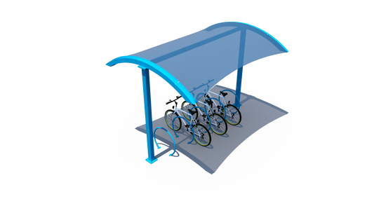 Fabric Top Bike Shelter with Integrated Bike Racks — Superior Recreational Products