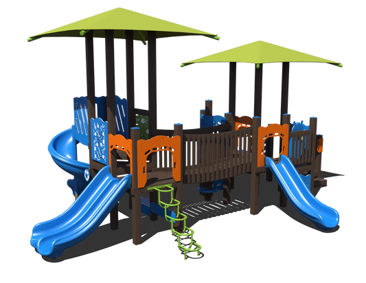 Multi-Play Commercial Playground with Shade Canopy for Ages 2 to 5 | GFP-30211